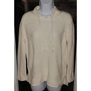 J Jill Sweater Womens XS Multicolor Stripe Pullover Knit Cotton Linen beach